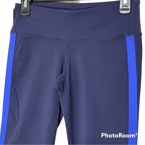 Athleta Navy Leggings with Royal Blue Stripe Size Small - Picture 3 of 9